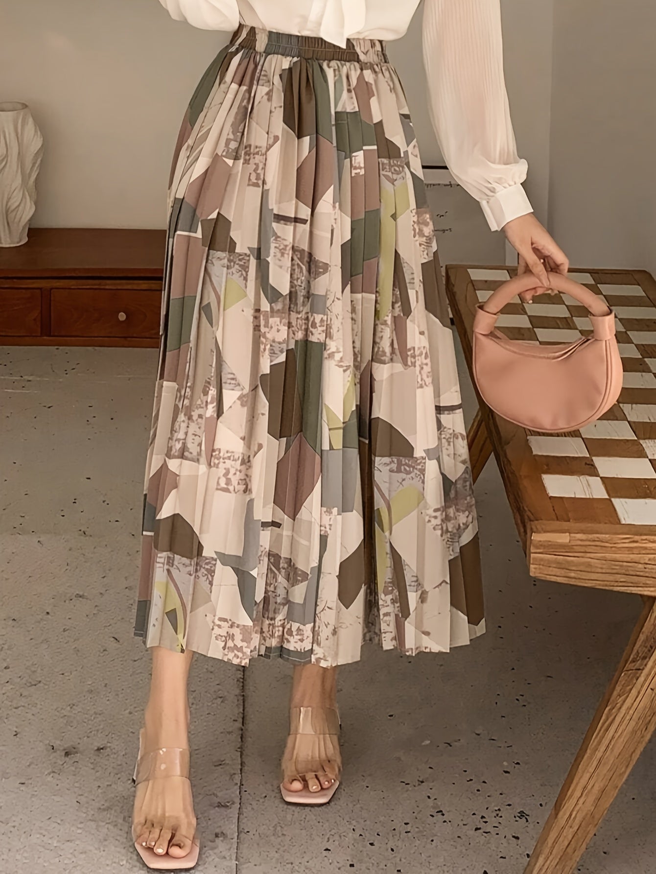 Faltenakzent Damen Rock