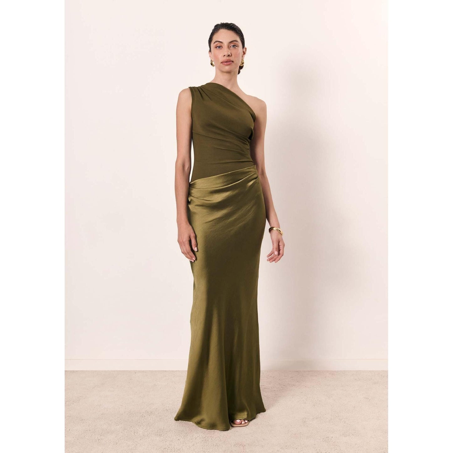Estelle | Damen One-Shoulder Maxi Abendkleid