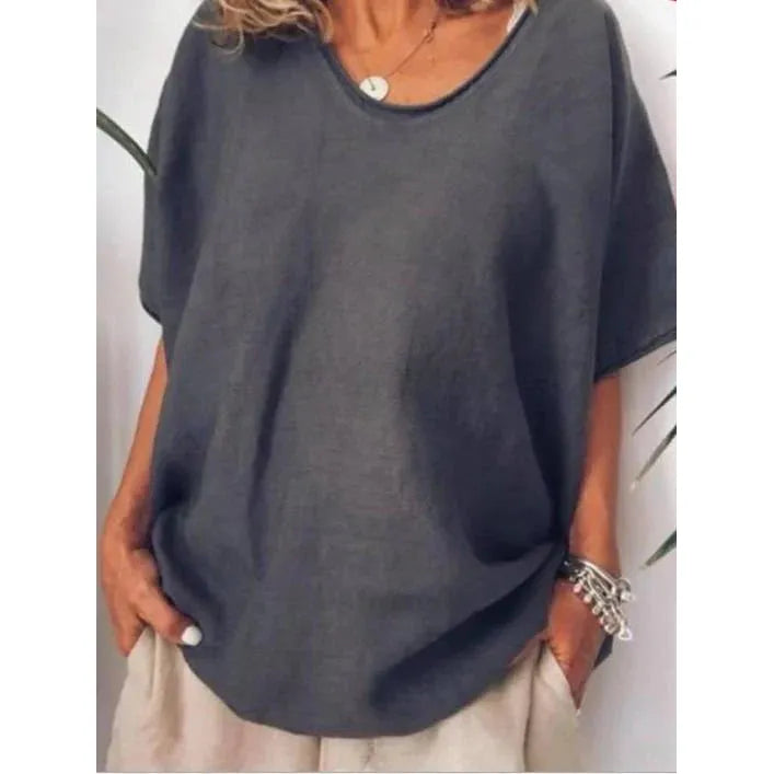Rachel | Damen Kurzarm Top Mit Lockerer Passform