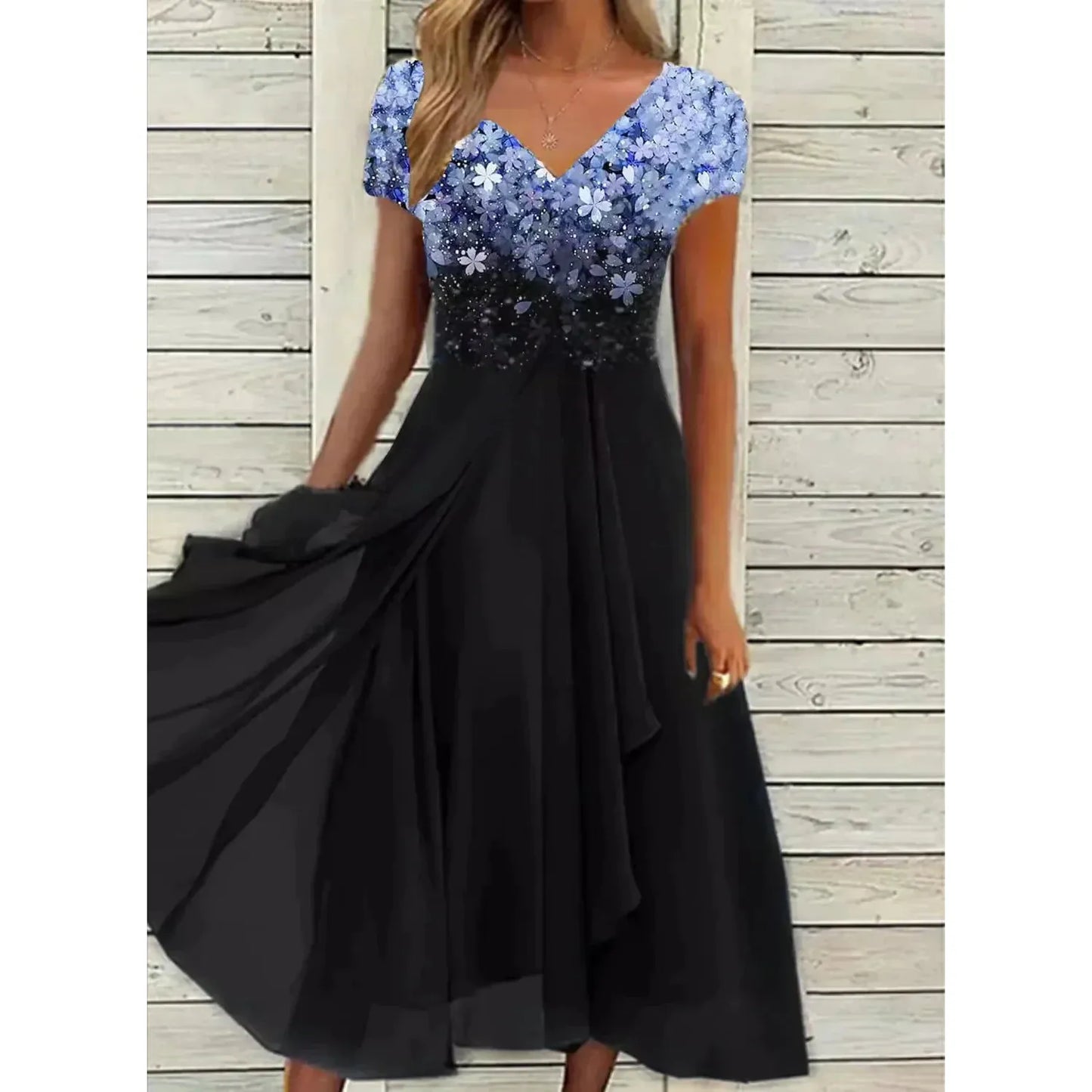 Lorelei | Damen Florales Maxi Abendkleid