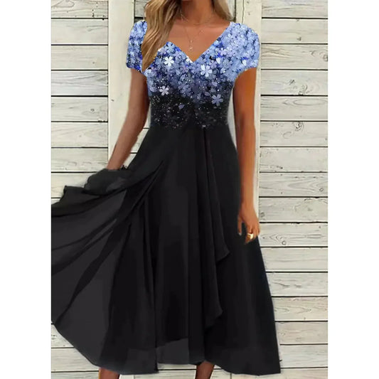 Lorelei | Damen Florales Maxi Abendkleid