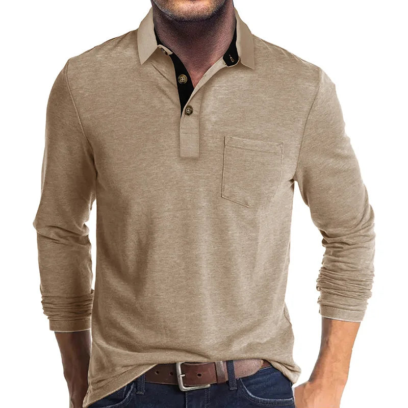 Jörg Herren Langarmshirt in Unifarbe