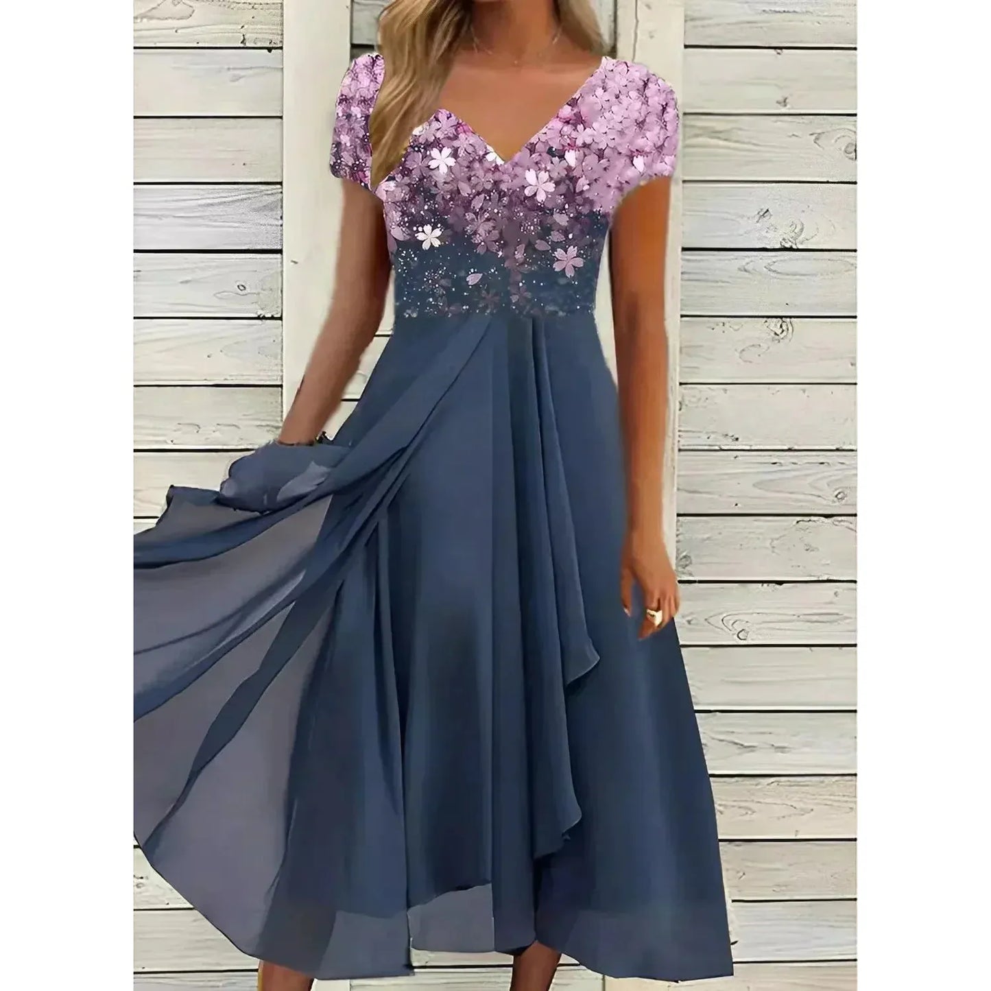Lorelei | Damen Florales Maxi Abendkleid
