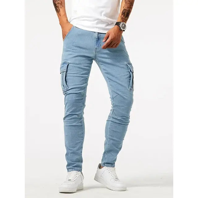 Denim Jeans Cargo Hose