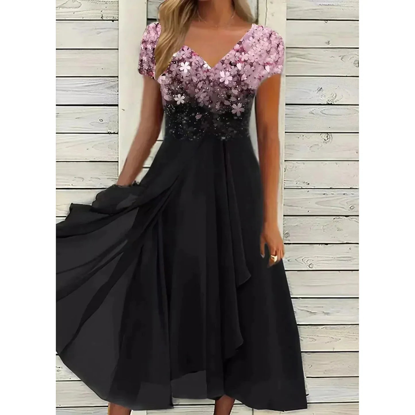 Lorelei | Damen Florales Maxi Abendkleid