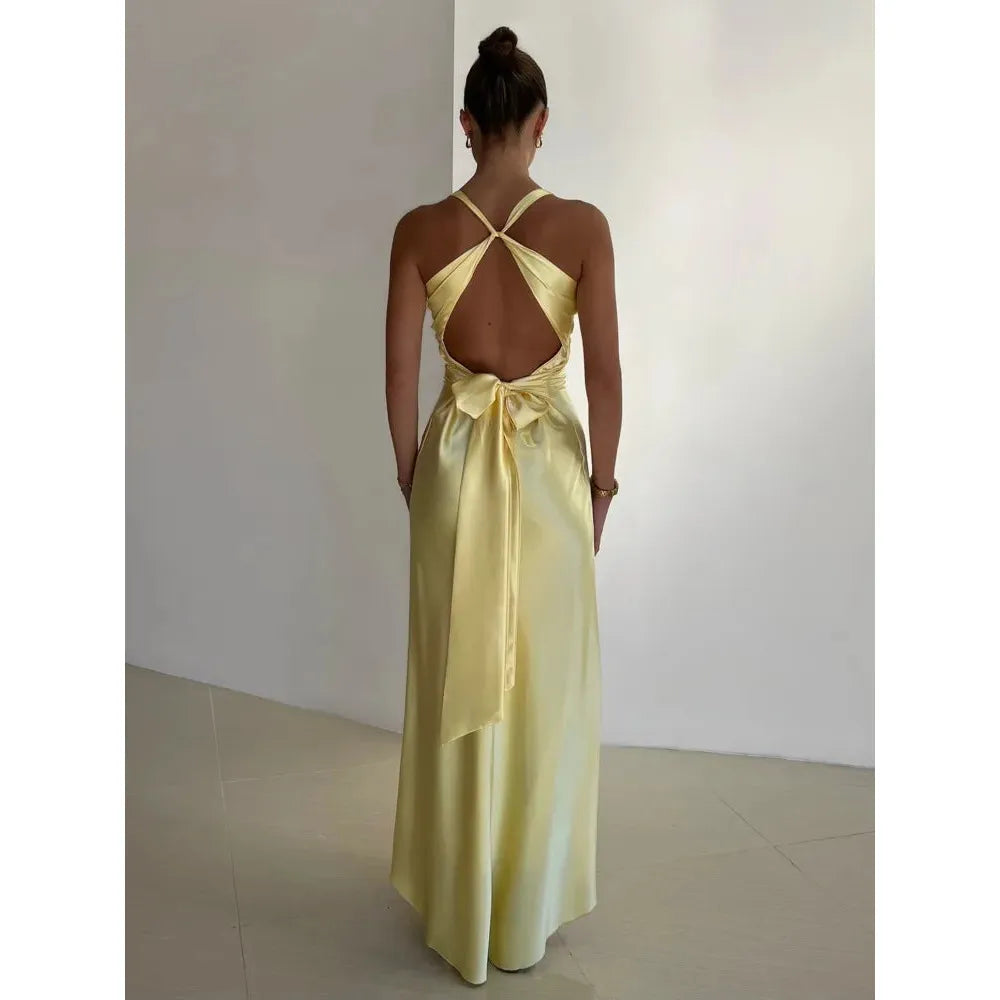 Miriam | Damen Ärmelloses A-Linien Maxi Abendkleid