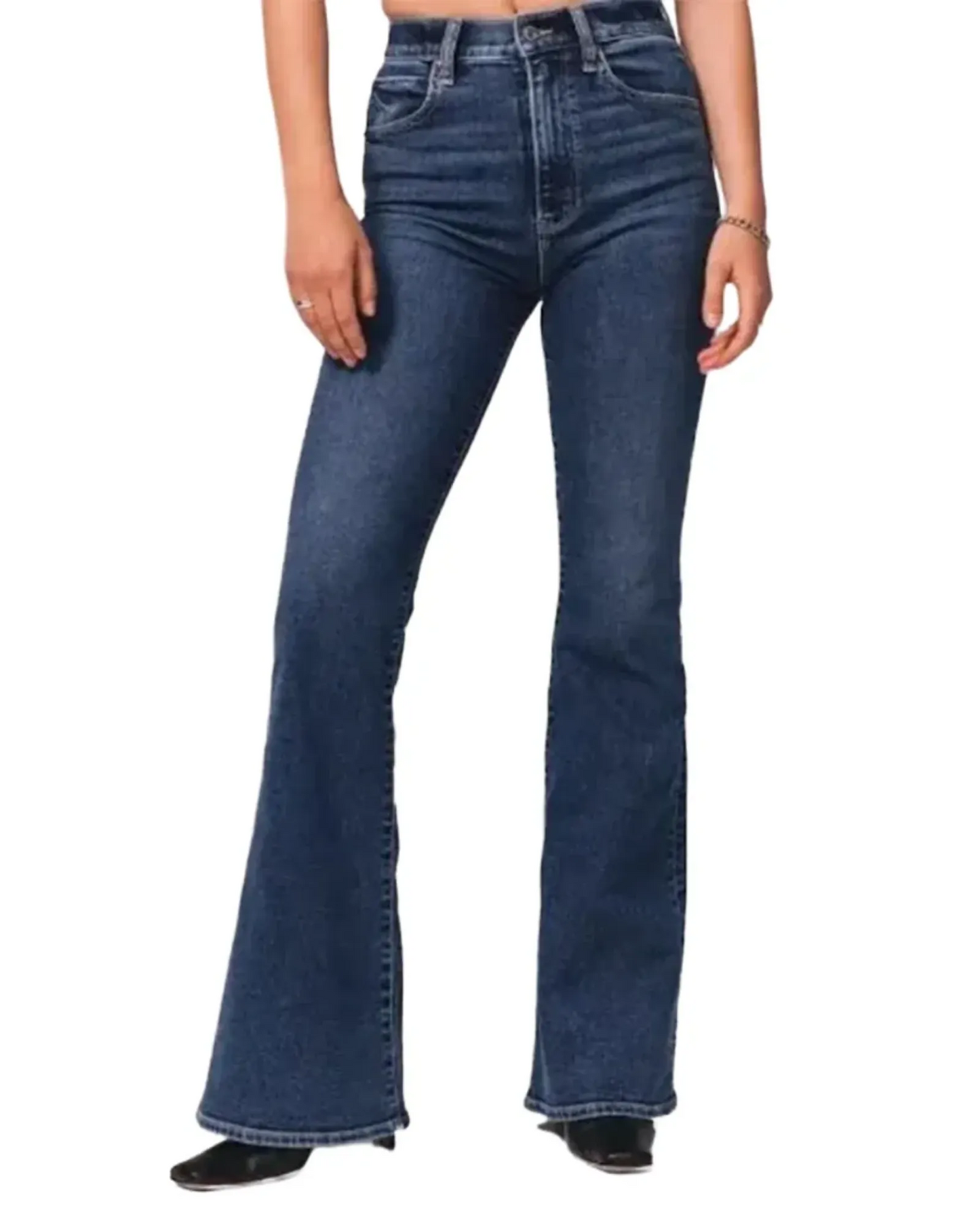 HERBERGER | Damen Jeans mit ausgestelltem Bein und elastischem Komfort für Arbeit & Freizeit