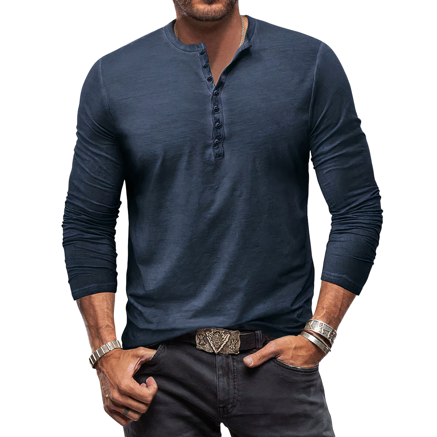 Naturzug Herren Langarmshirt