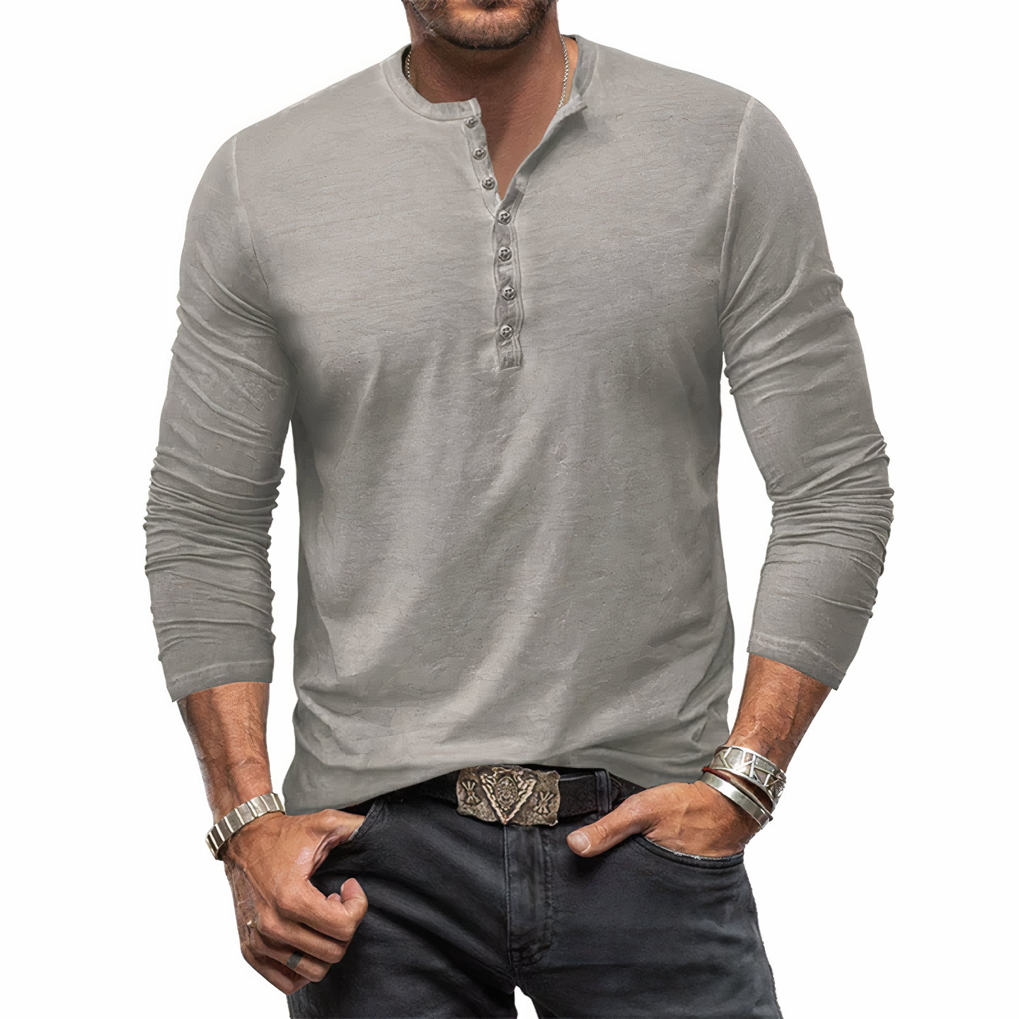 Naturzug Herren Langarmshirt