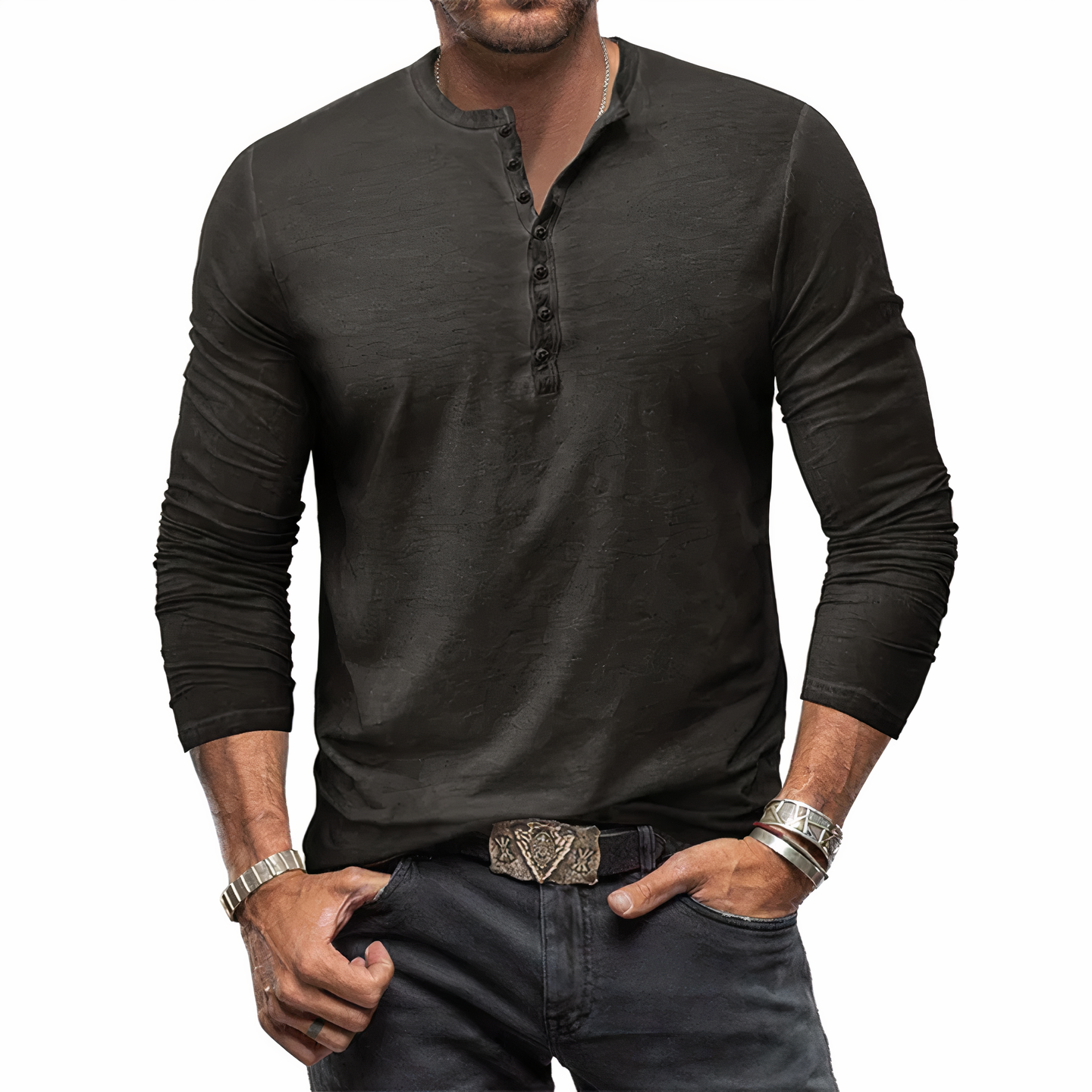 Naturzug Herren Langarmshirt