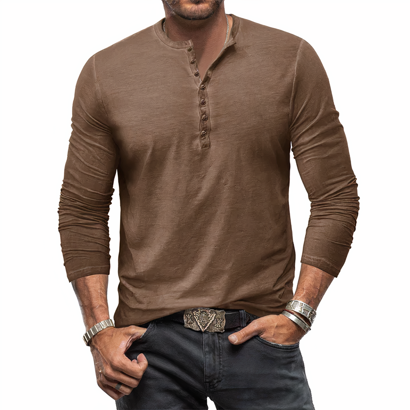 Naturzug Herren Langarmshirt