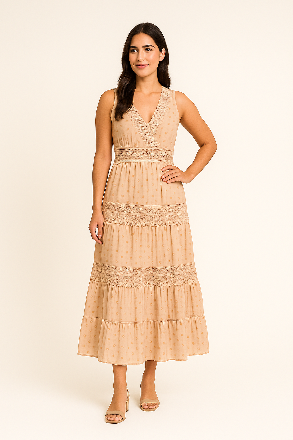 HERBERGER | Festliches Damen Boho Maxikleid luftig & leicht