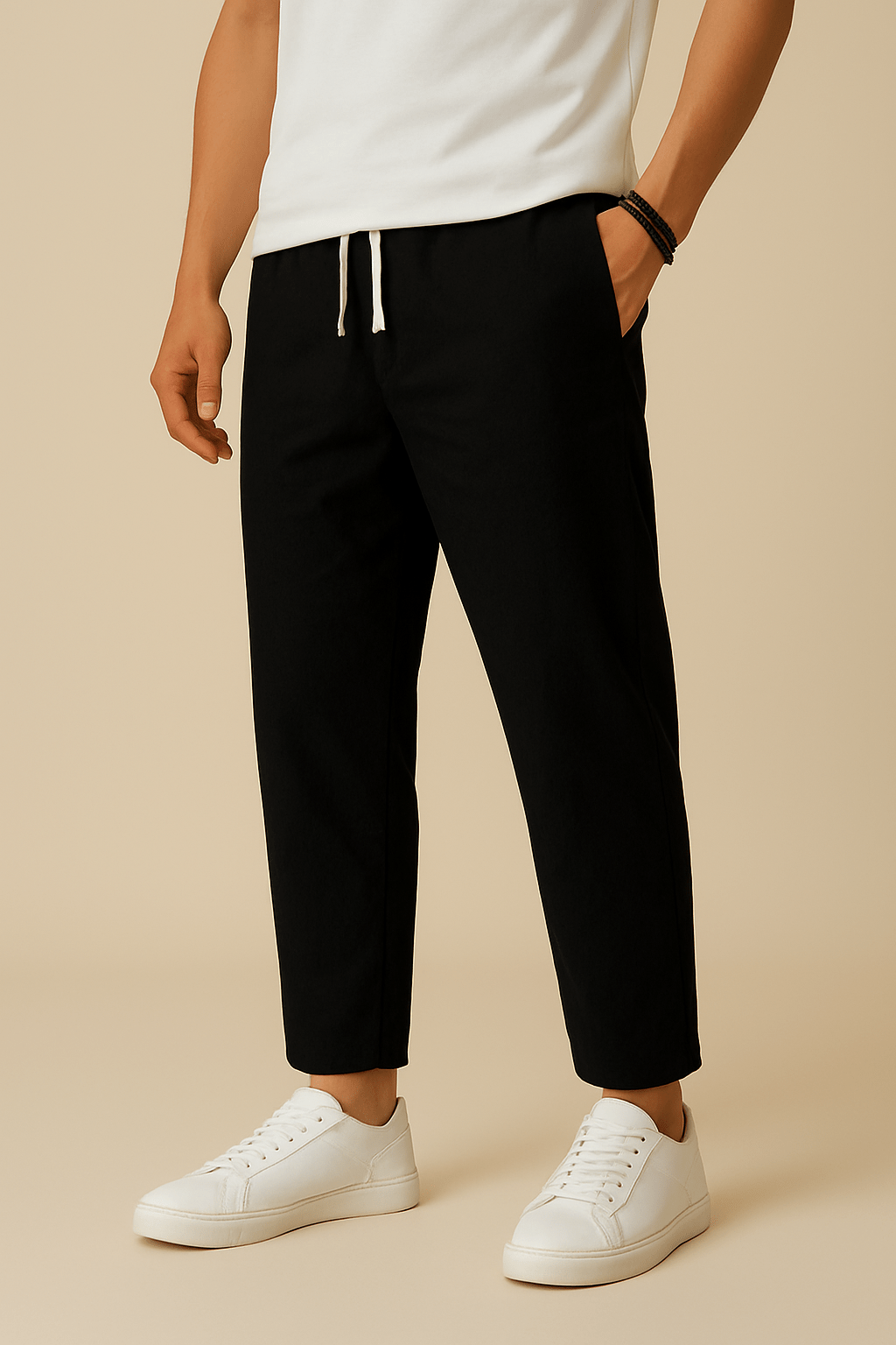 HERBERGER | Herren Sommerhose mit Leinenstil und luftiger Webart