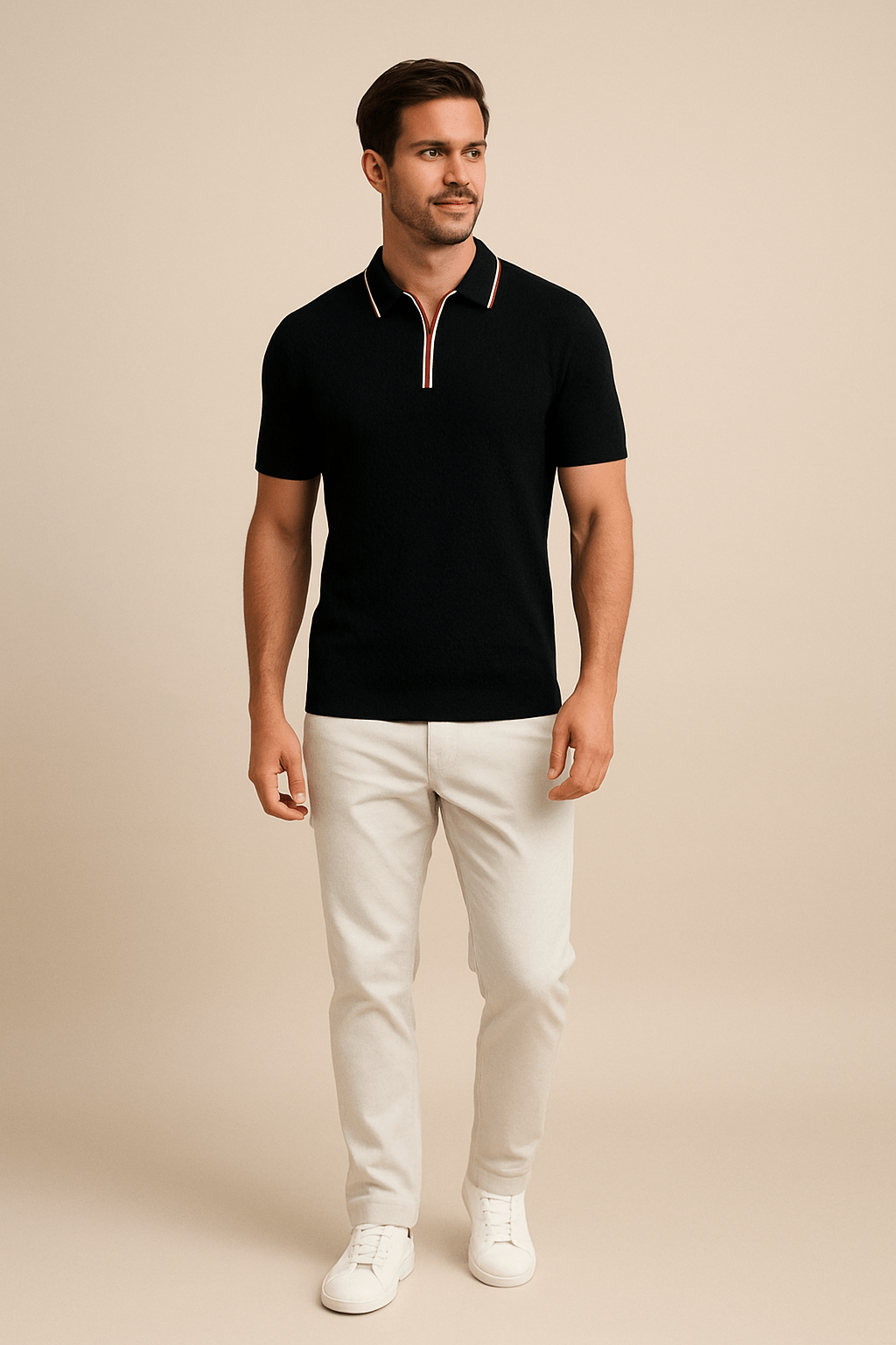 HERBERGER | Herren Strick-Poloshirt für Sommer und Büro