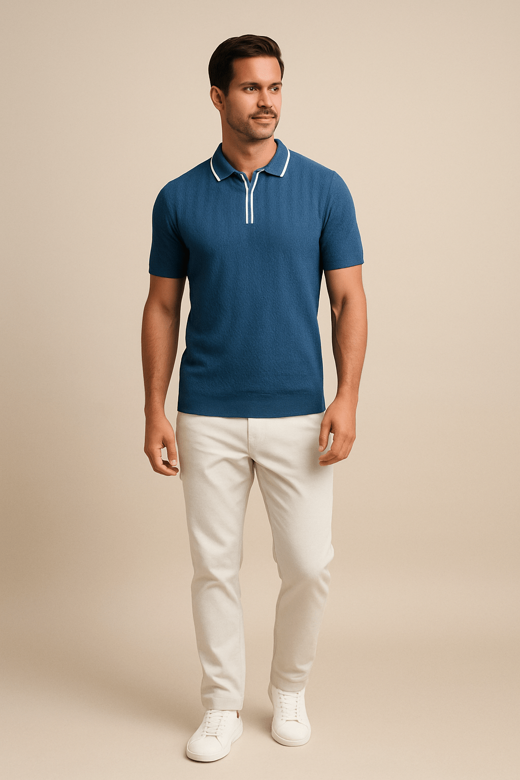 HERBERGER | Herren Strick-Poloshirt für Sommer und Büro