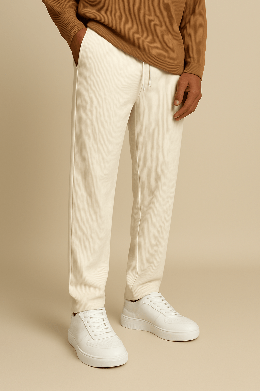 HERBERGER | Herren Sommer Cordhose mit weitem Schnitt