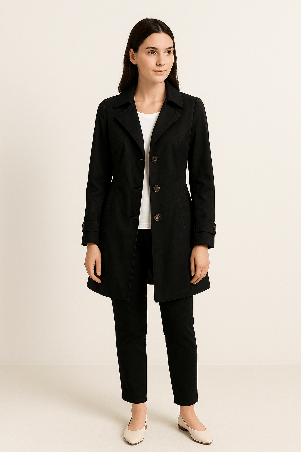HERBERGER | Damen Atmungsaktiver Trenchcoat mit Reverskragen und tailliertem Schnitt