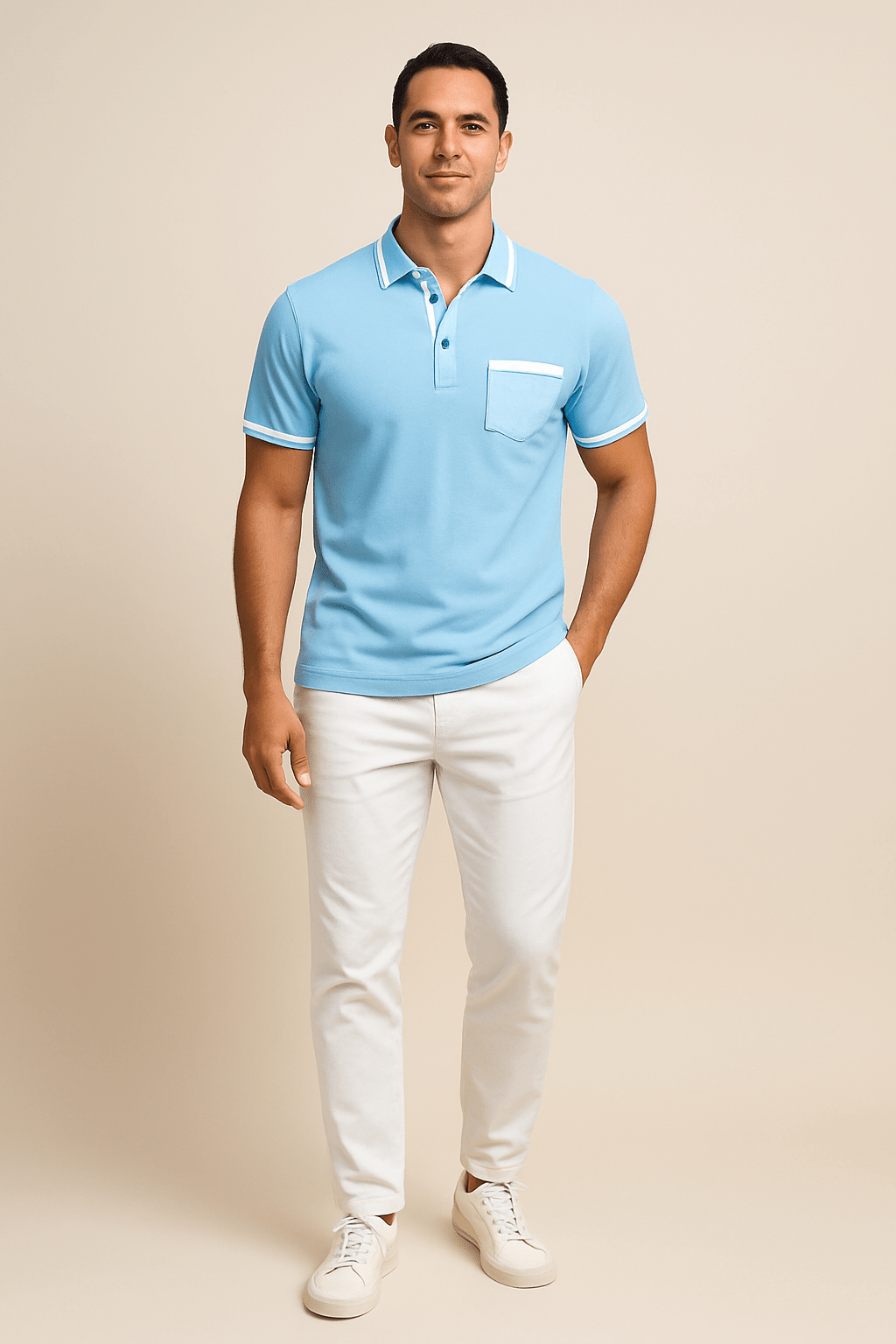HERBERGER | Herren Poloshirt mit Besatz für Sommer und Büro