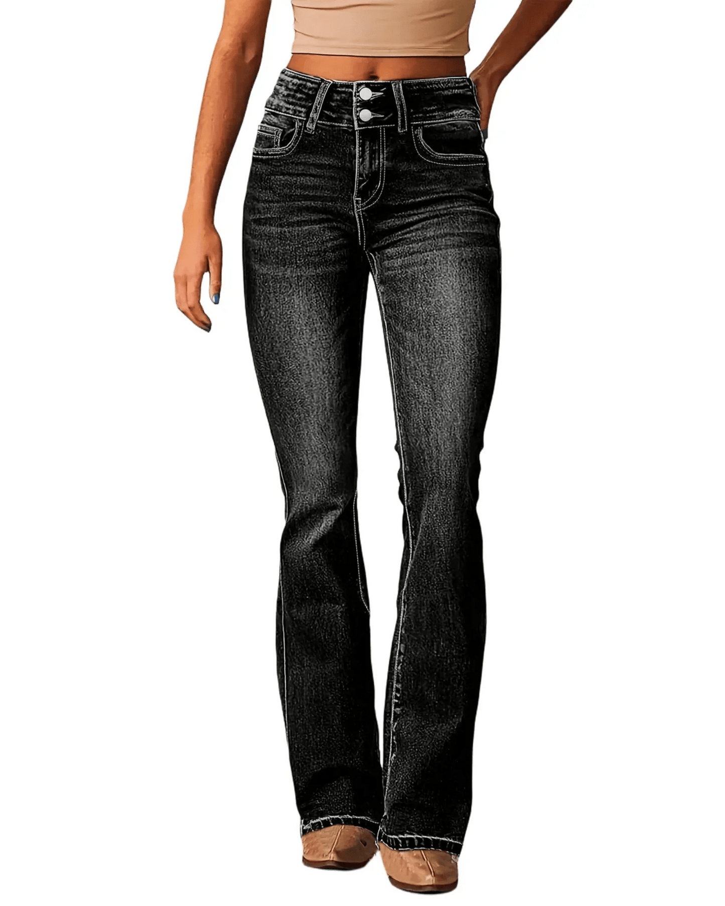 HERBERGER | Damen Hose mit weitem Bein im Retro-Stil für Arbeit & Freizeit