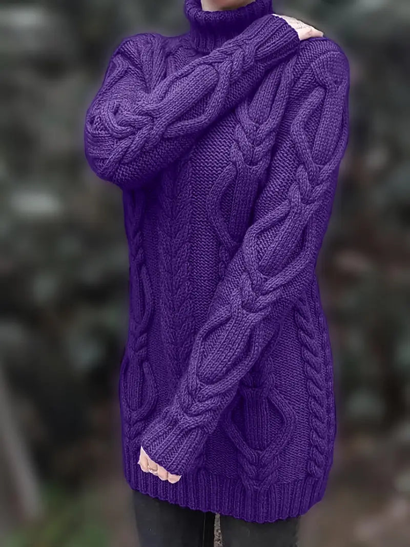 Narda™ Damen Rollkragen Kleid