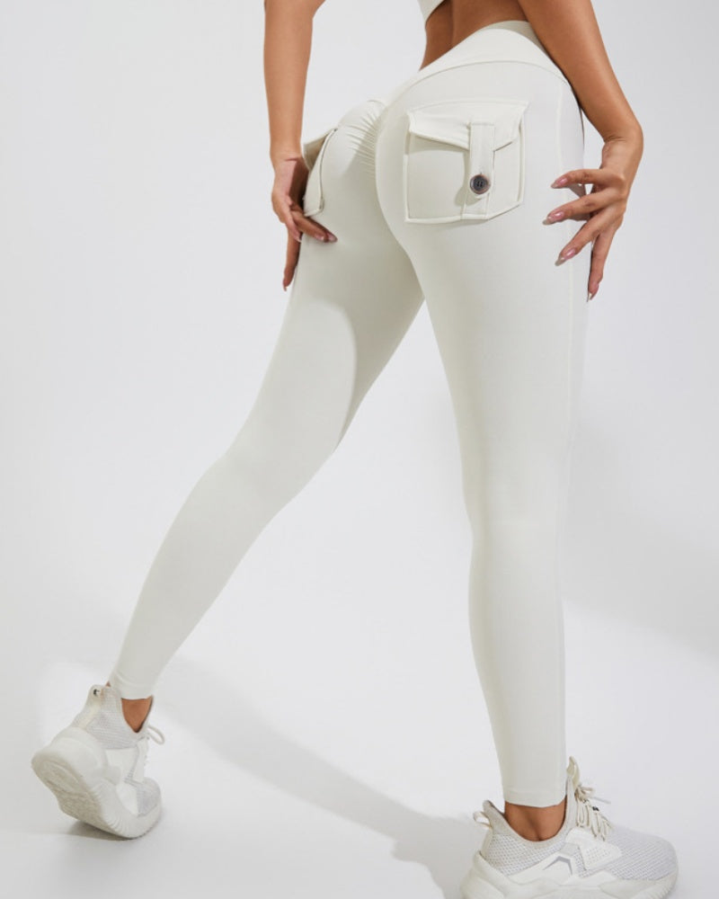 Fitness Leggings mit Cargo Taschen