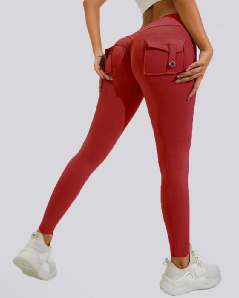 Fitness Leggings mit Cargo Taschen