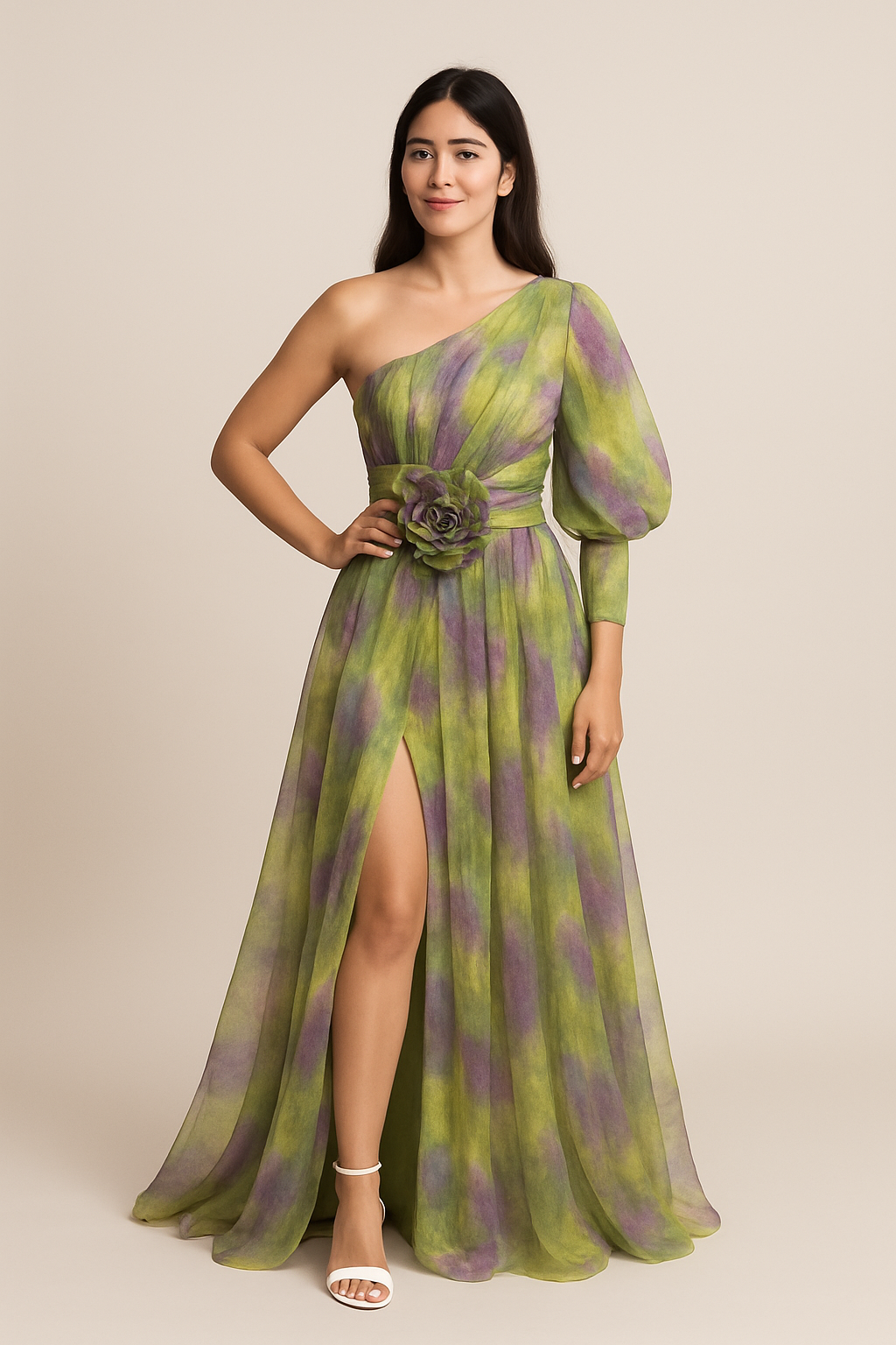 HERBERGER | luftig-leichtes Kleid mit One‑Shoulder‑Schnitt