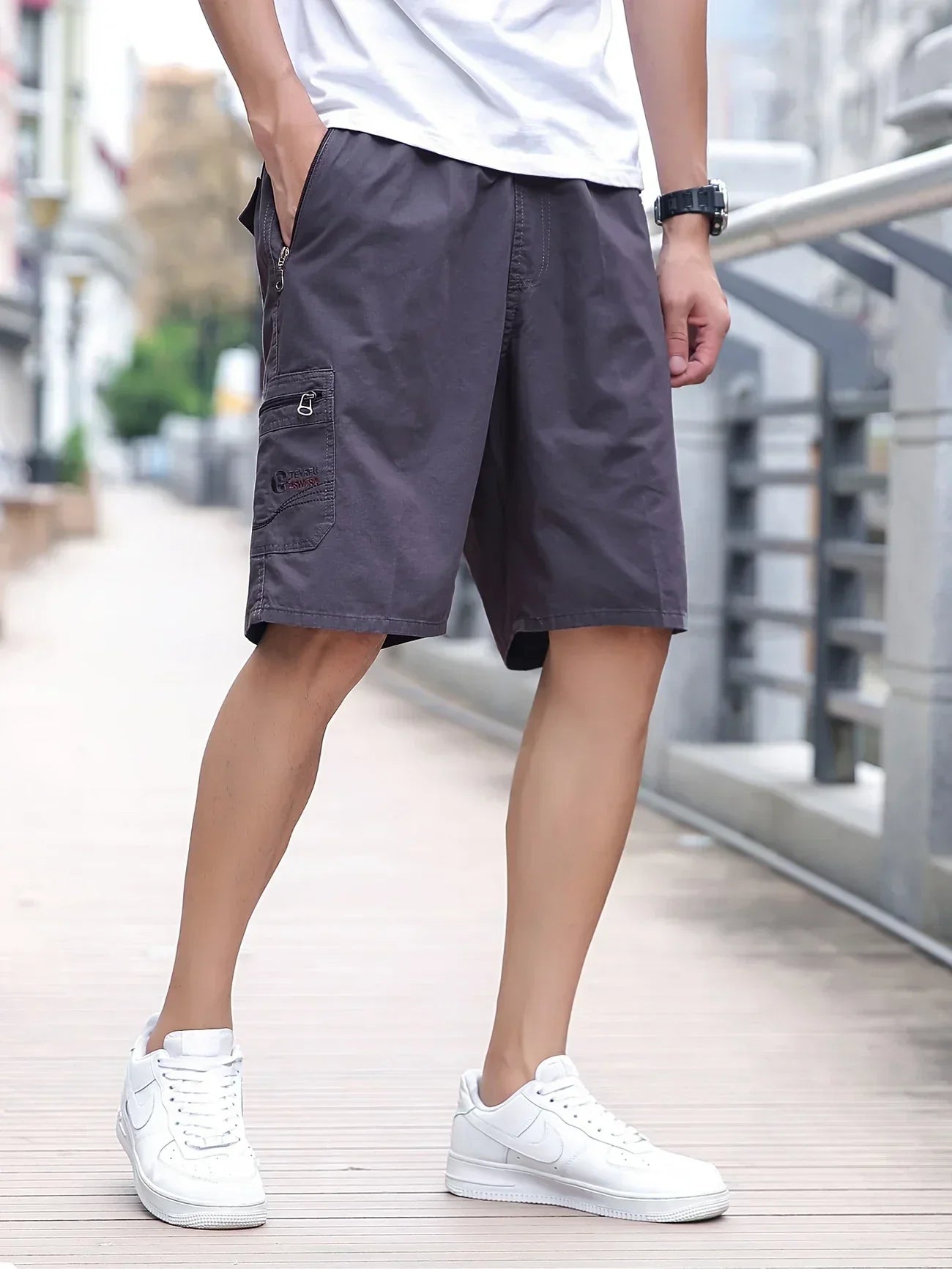 Fedde Leichte Cargo Shorts Mit Tasche