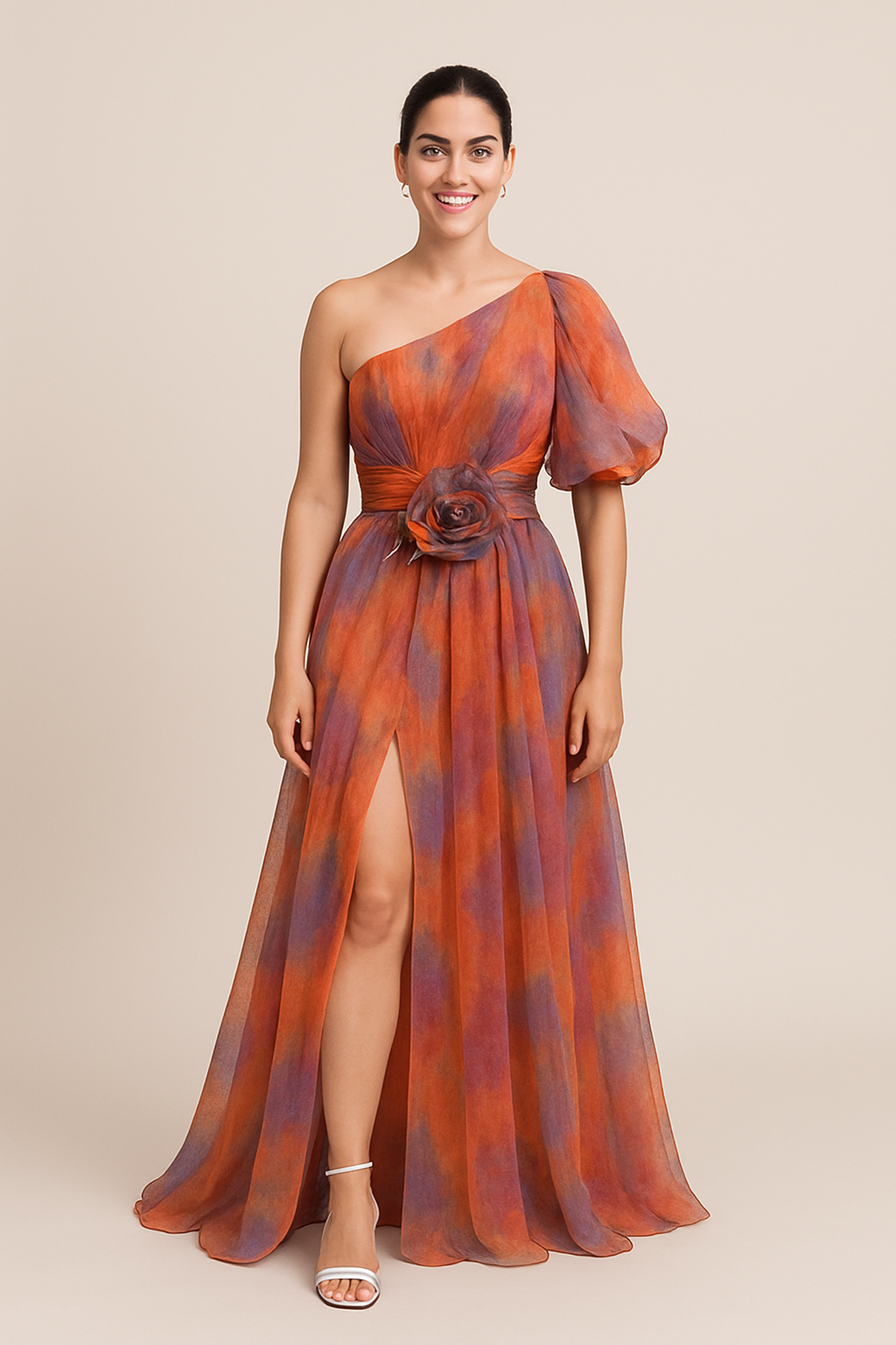 HERBERGER | luftig-leichtes Kleid mit One‑Shoulder‑Schnitt