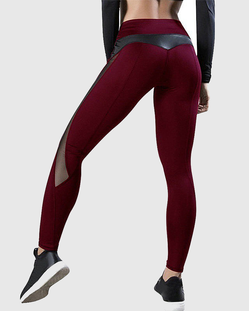 Yoga leggings mit Mesh Nähten