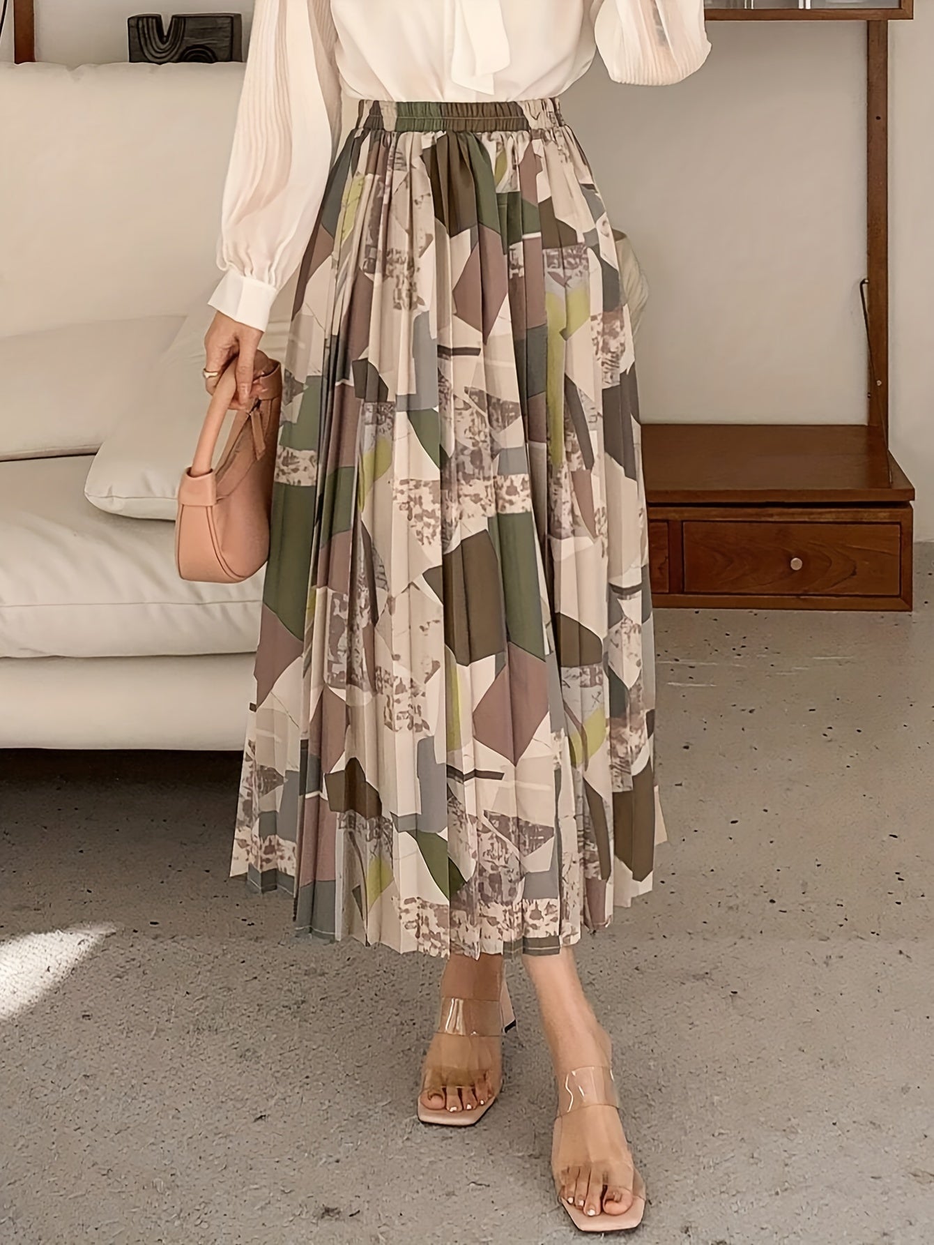 Faltenakzent Damen Rock