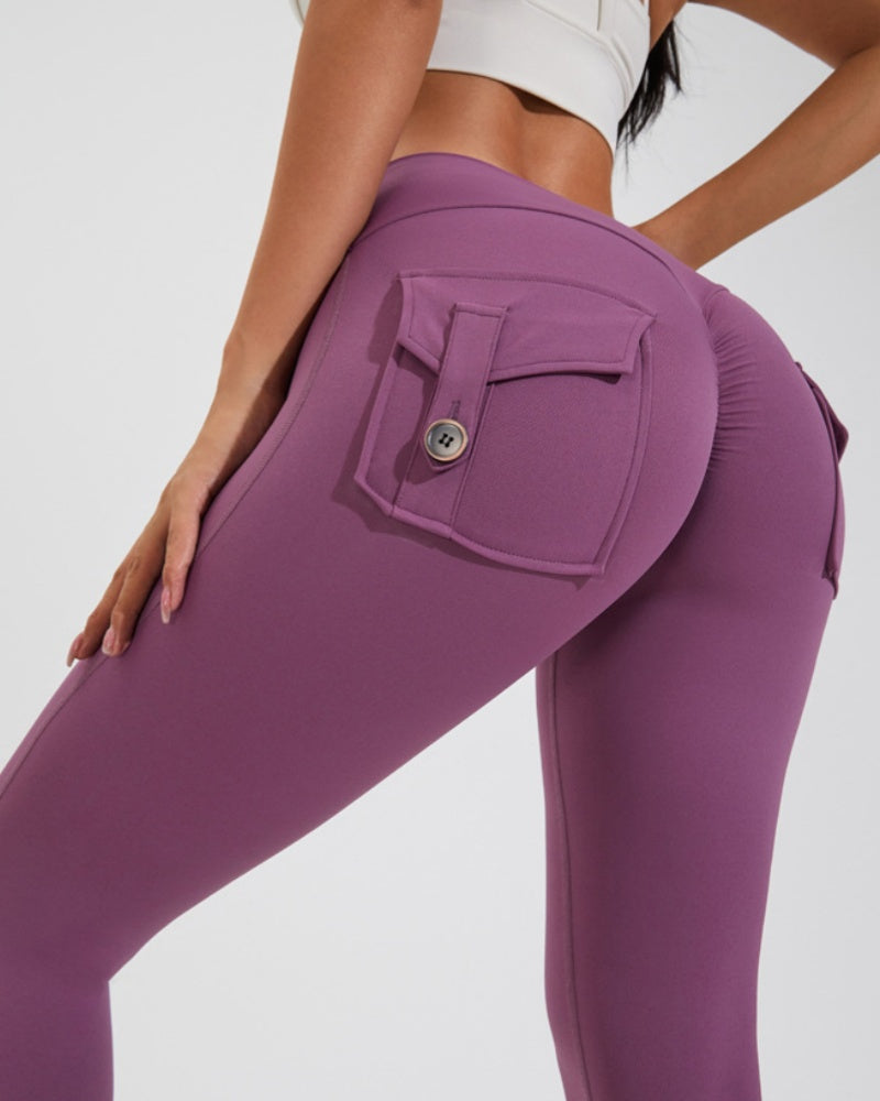 Fitness Leggings mit Cargo Taschen