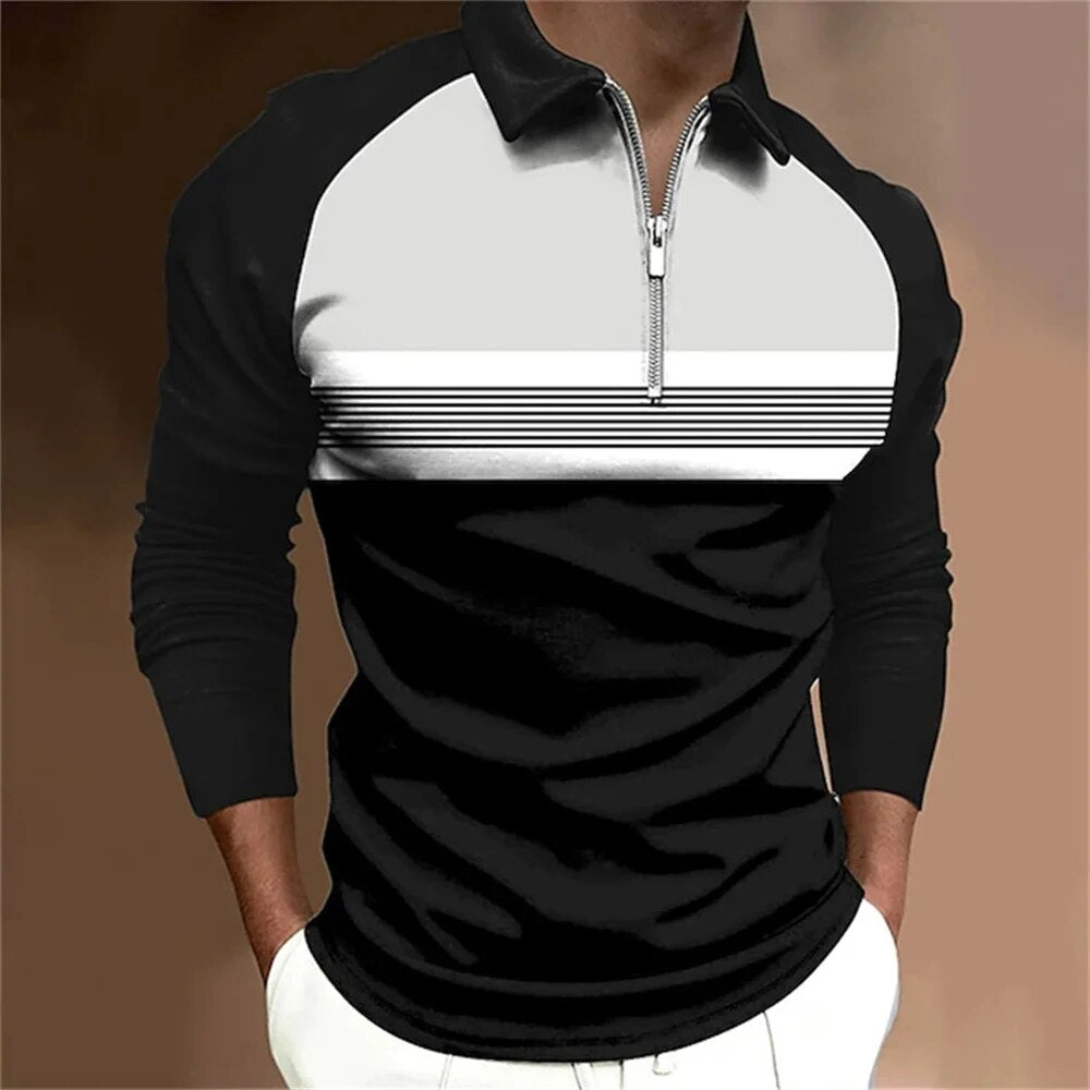 Formgefühl Herren Langarm Polo-Shirt