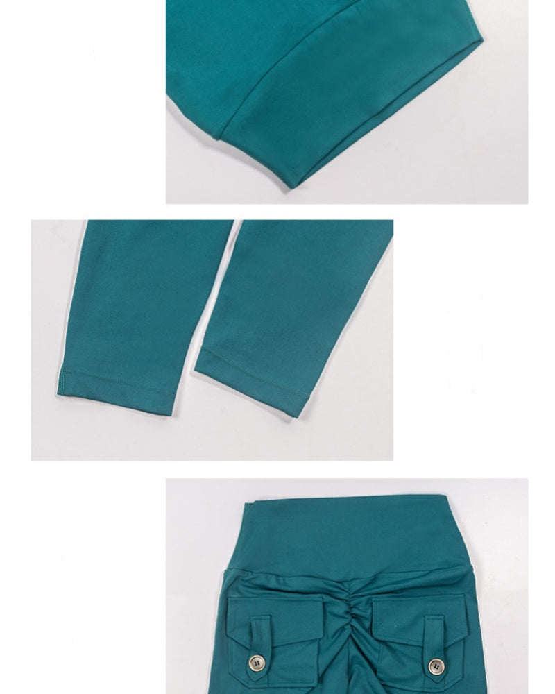 Fitness Leggings mit Cargo Taschen