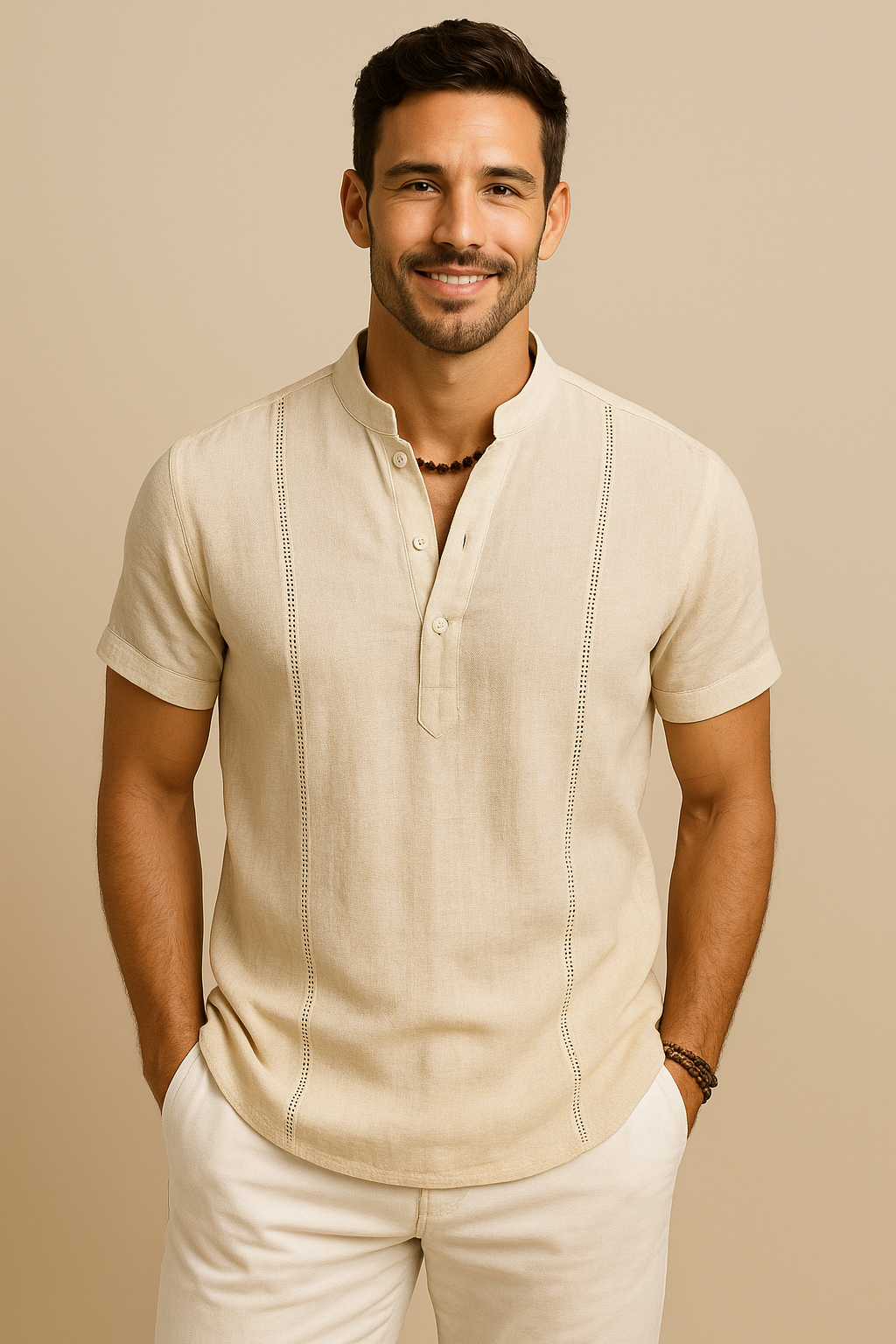 HERBERGER | Herren Kurzarmhemd aus Leinenmix für Sommer und Alltag