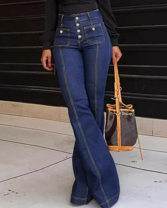 Damen Jeans mit Knopfleiste