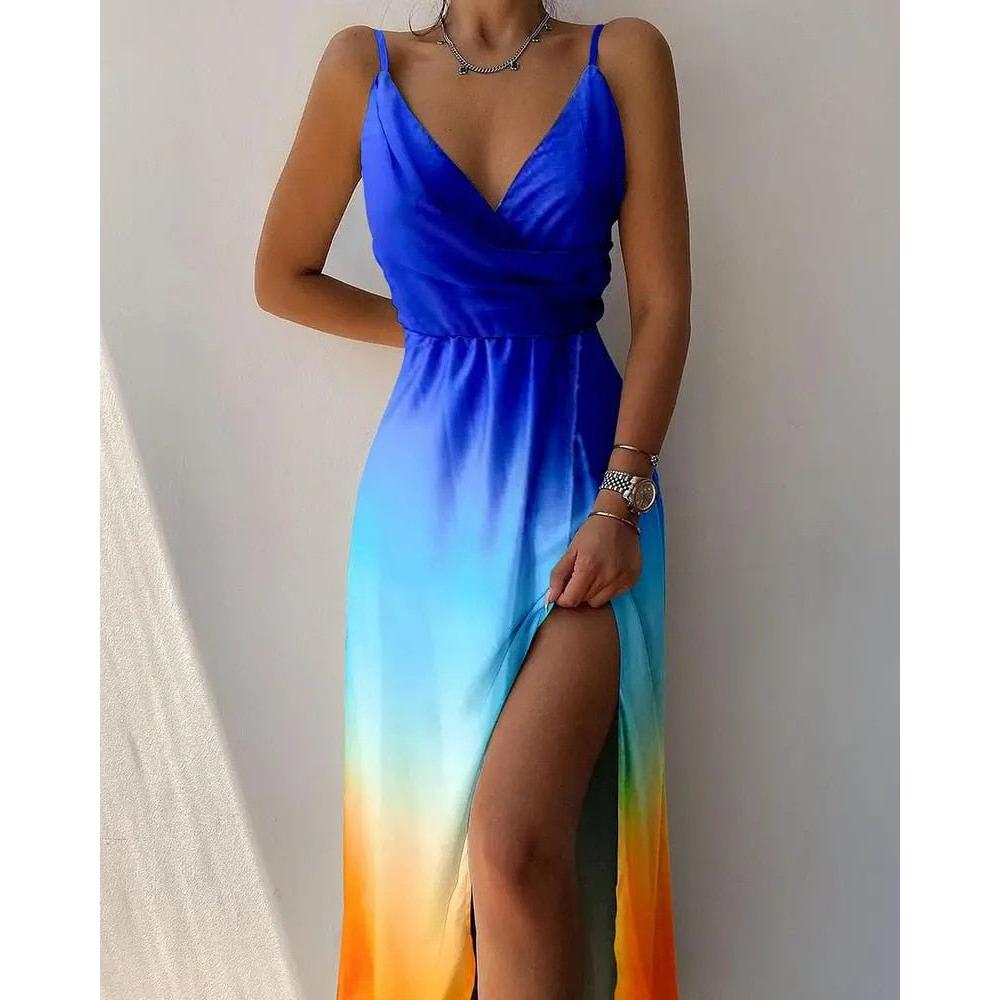 Arabella | Damen Midikleid Mit Drapiertem V-Ausschnitt