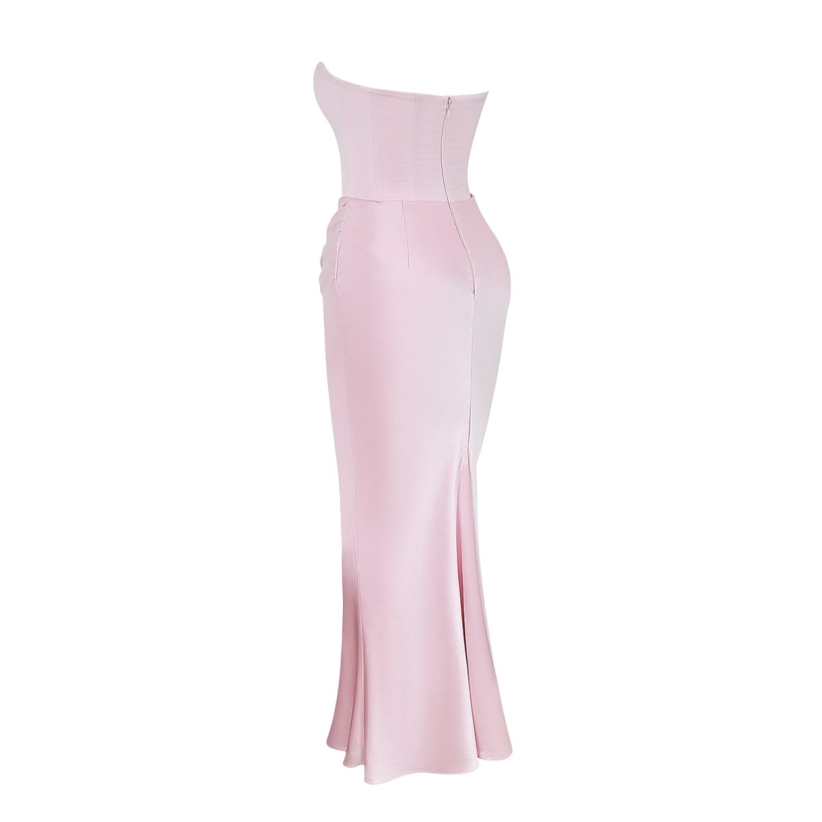 Valentina | Damen Trägerloses Korsett Maxikleid Mit Drapiertem Rock