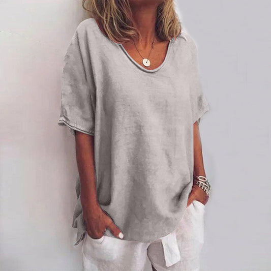 Rachel | Damen Kurzarm Top Mit Lockerer Passform