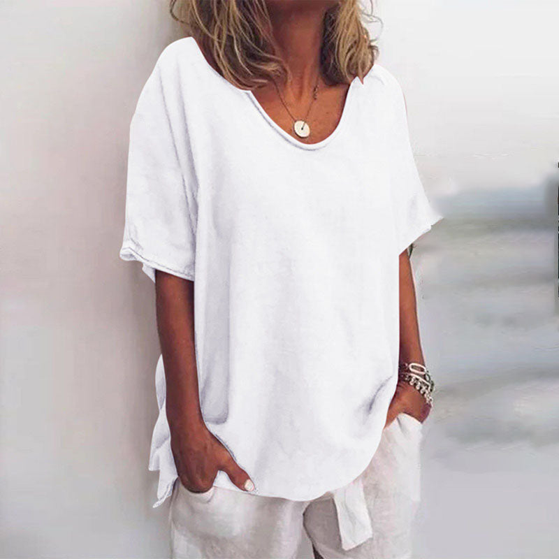 Rachel | Damen Kurzarm Top Mit Lockerer Passform