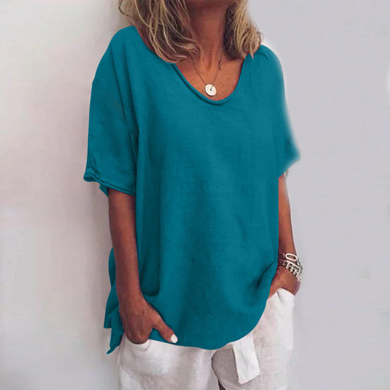 Rachel | Damen Kurzarm Top Mit Lockerer Passform