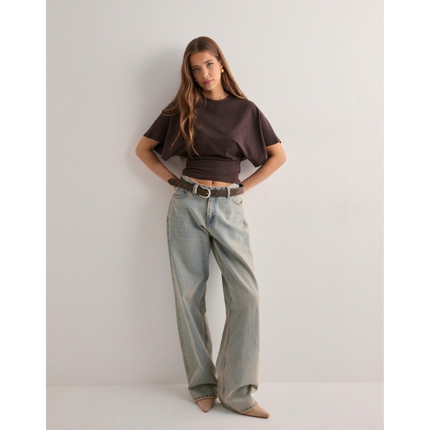 Callie | Damen Kurzarm T-Shirt Mit Ausgestellten Ärmeln