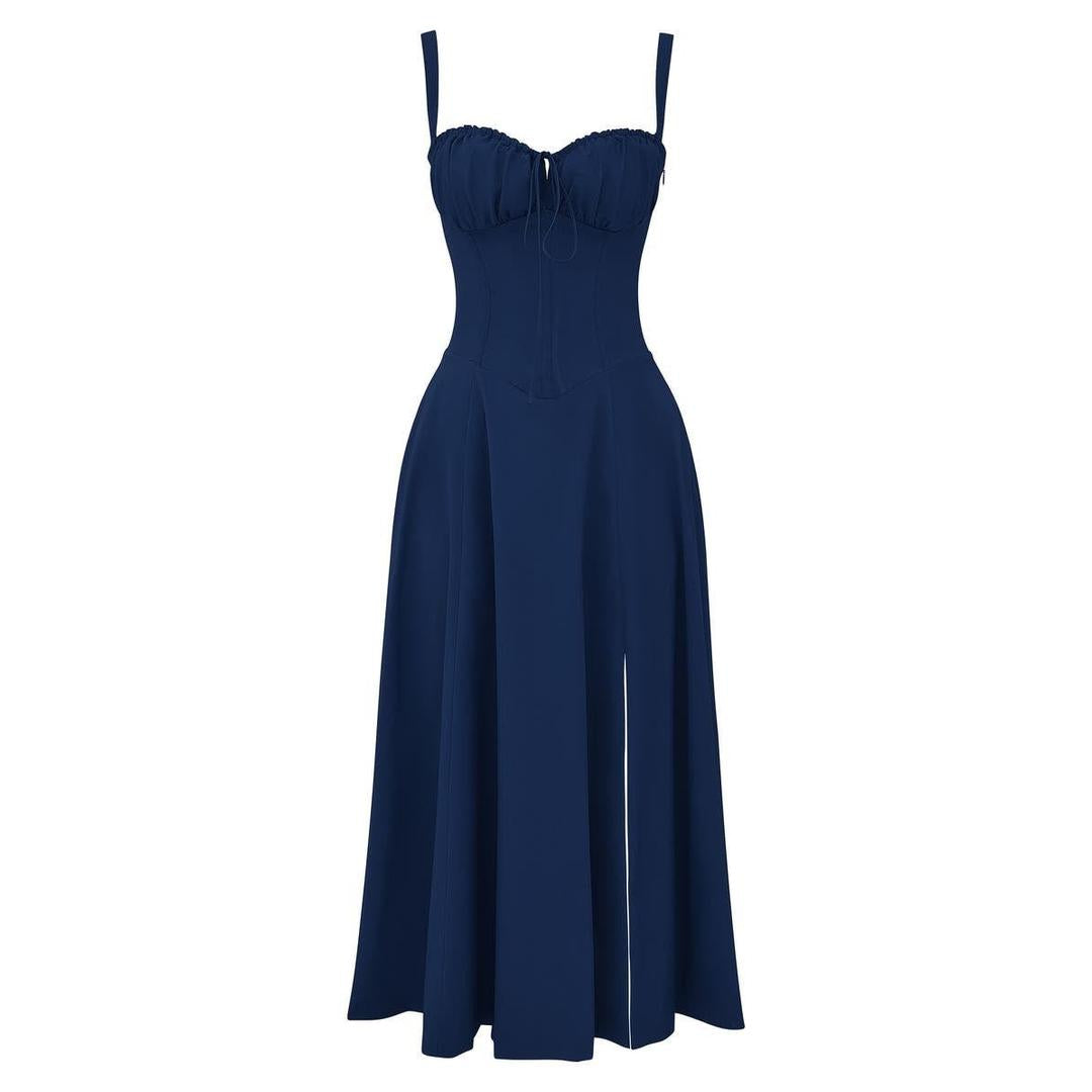 Anastasia | Blumen Corsagen Midi Kleid Mit Strukturierter Passform