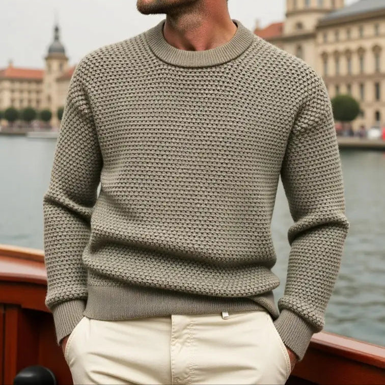 Texturierter Old Money Pullover